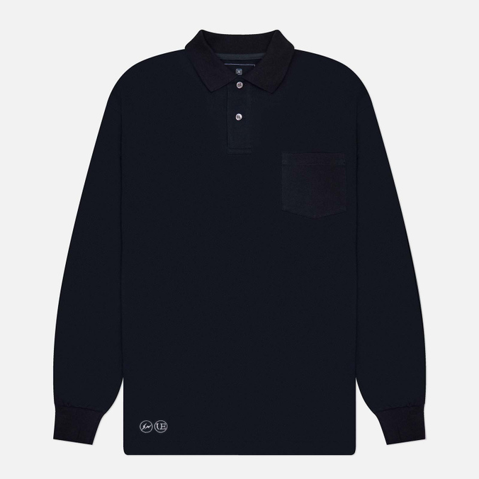 Мужской лонгслив uniform experiment Pocket Baggy Polo, цвет чёрный