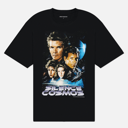 Мужская футболка uniform experiment Silence Cosmos, цвет чёрный, размер M