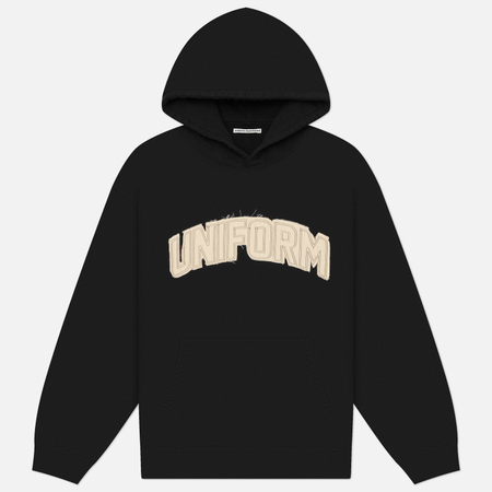Мужская толстовка uniform experiment Cut-Out Logo Hoodie, цвет чёрный, размер L