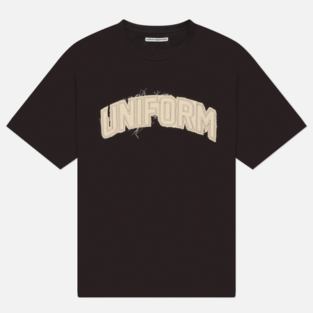 Мужская футболка uniform experiment Cut-Out Logo, цвет коричневый, размер XL