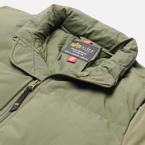 Мужской пуховик Alpha Industries MA-1 Quilted Dark Green