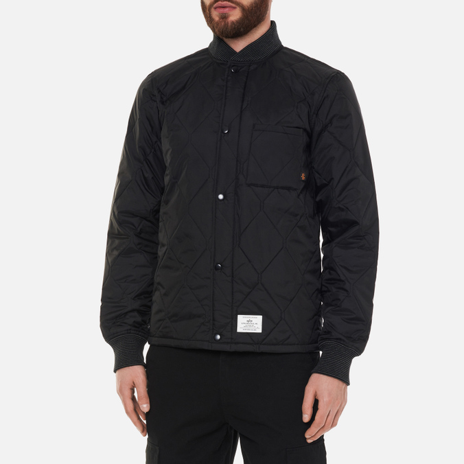 Мужская стеганая куртка Alpha Industries, цвет чёрный, размер XS UJQ51501C1-001 Quilted Utility - фото 4