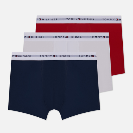 фото Комплект мужских трусов tommy hilfiger underwear 3-pack essential logo waistband trunks, цвет комбинированный, размер s