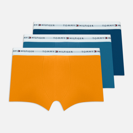 фото Комплект мужских трусов tommy hilfiger underwear 3-pack essential logo waistband trunks, цвет комбинированный, размер s