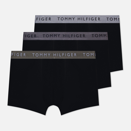 фото Комплект мужских трусов tommy hilfiger underwear 3-pack metallic waistband trunks gift set, цвет комбинированный, размер s