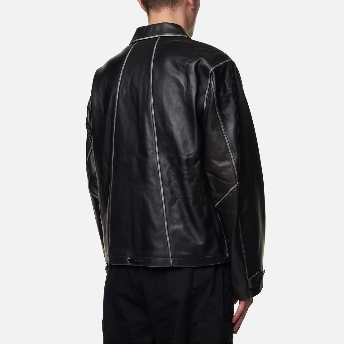 UNAFFECTED Мужская демисезонная куртка Drawstring Leather