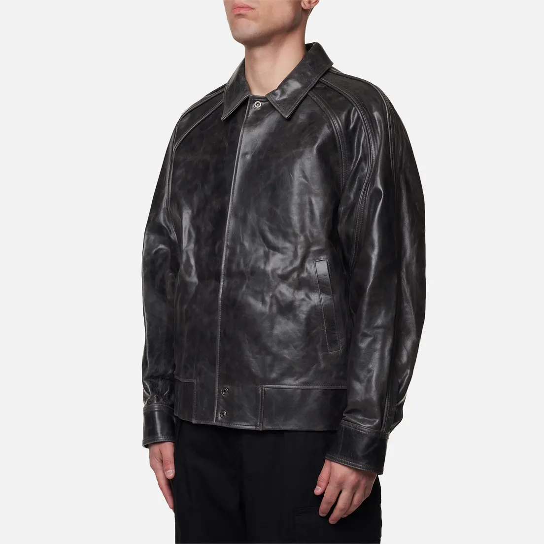 UNAFFECTED Мужская демисезонная куртка Leather Varsity