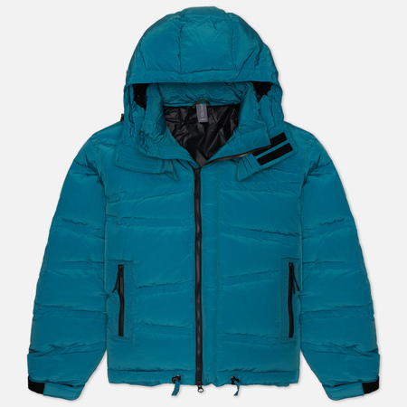 фото Мужской пуховик unaffected oblique quilted puffa down, цвет синий, размер s