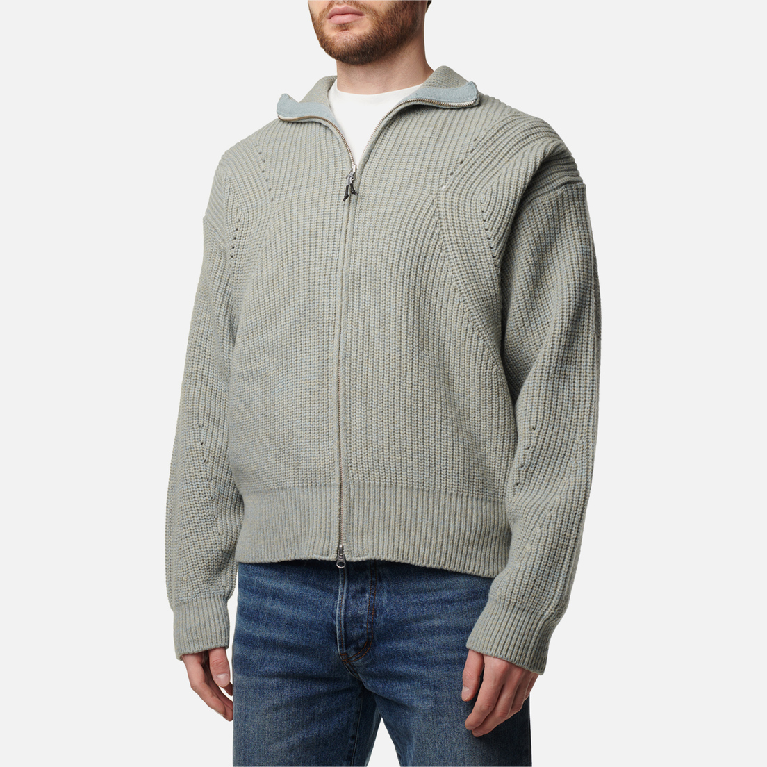 UNAFFECTED Мужской кардиган Knitted Zip-Up