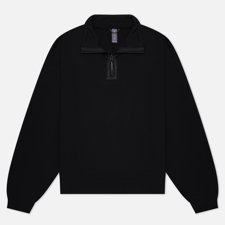 фото Мужская толстовка unaffected stand collar half zip, цвет чёрный, размер s