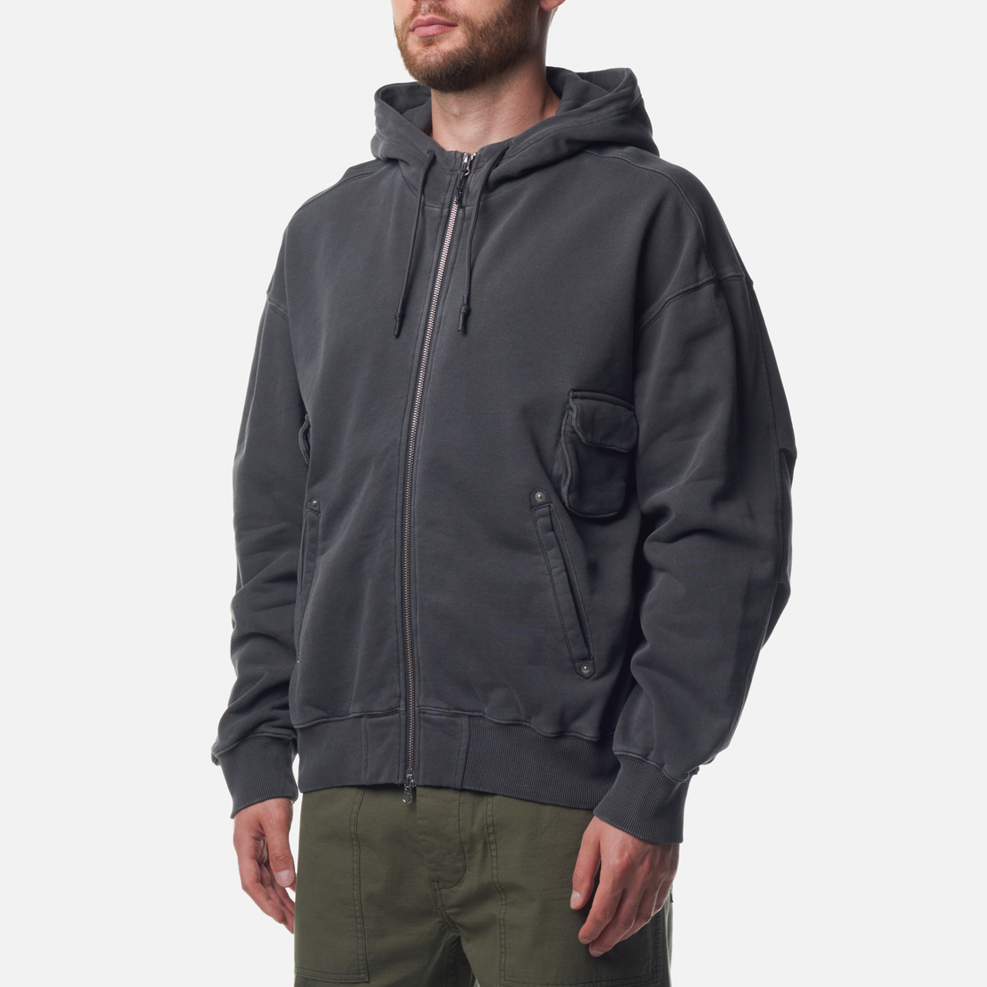 UNAFFECTED Мужская толстовка Overdyed 4P Hoodie Zip Up