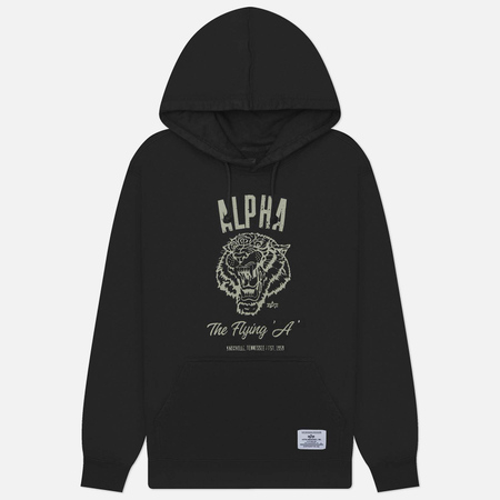 Мужская толстовка Alpha Industries Alpha Tiger Hoodie, цвет чёрный, размер L