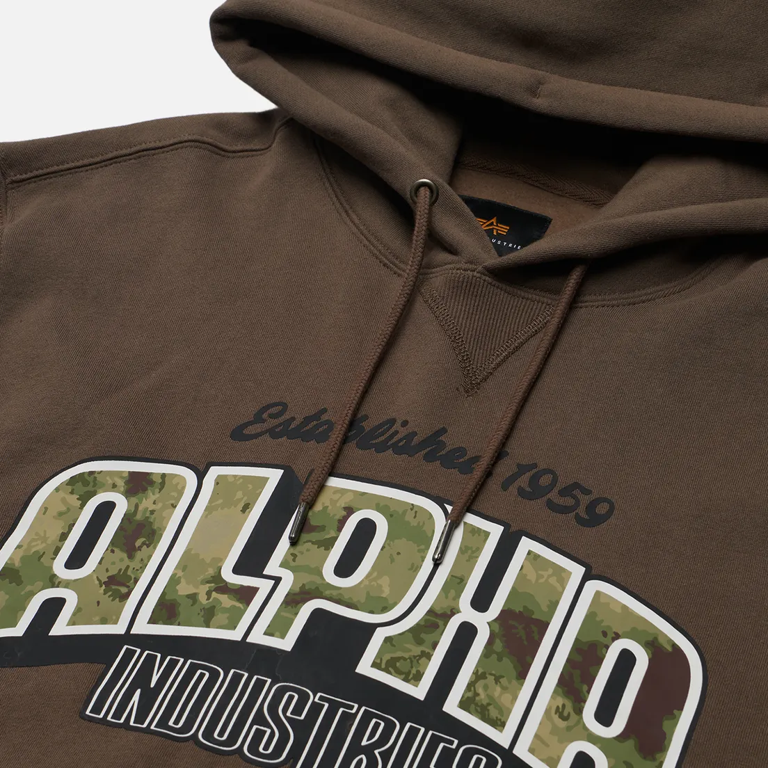 Alpha Industries Мужская толстовка Camo Logo Hoodie