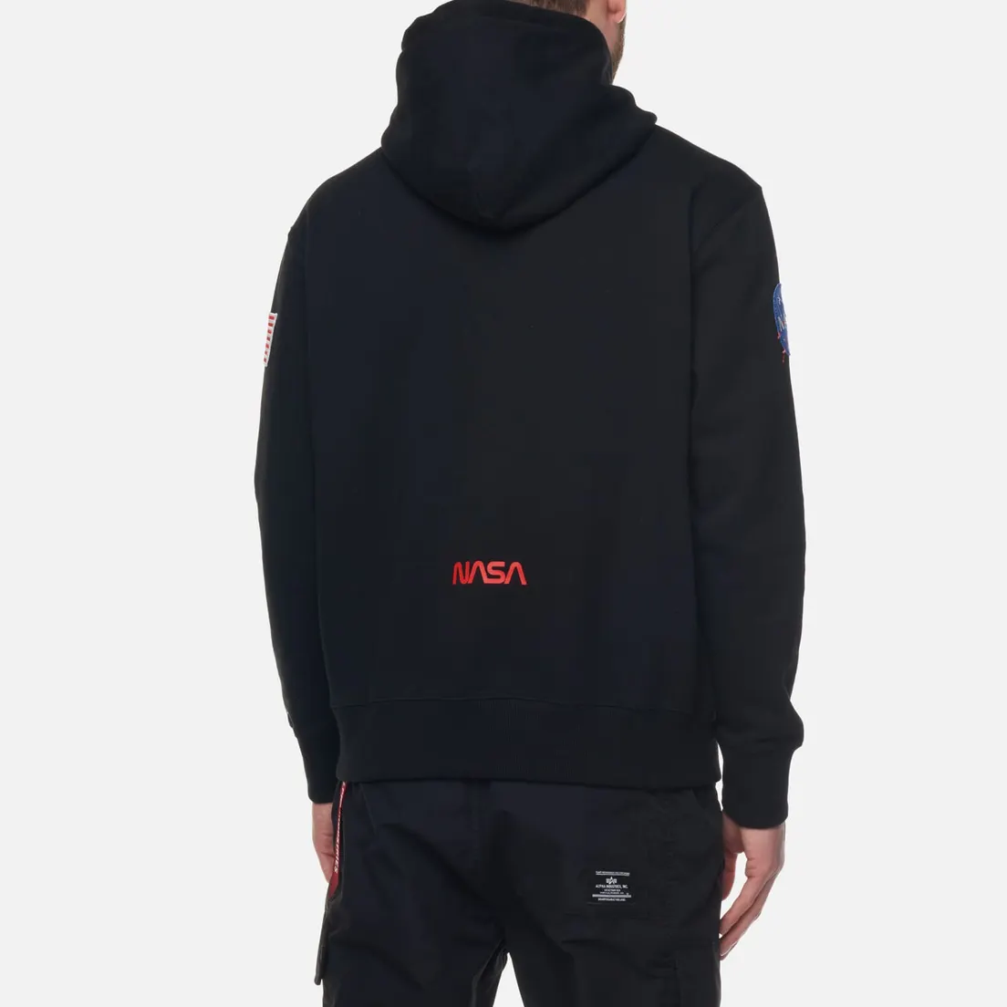 Alpha Industries Мужская толстовка NASA Worm Logo Hoodie