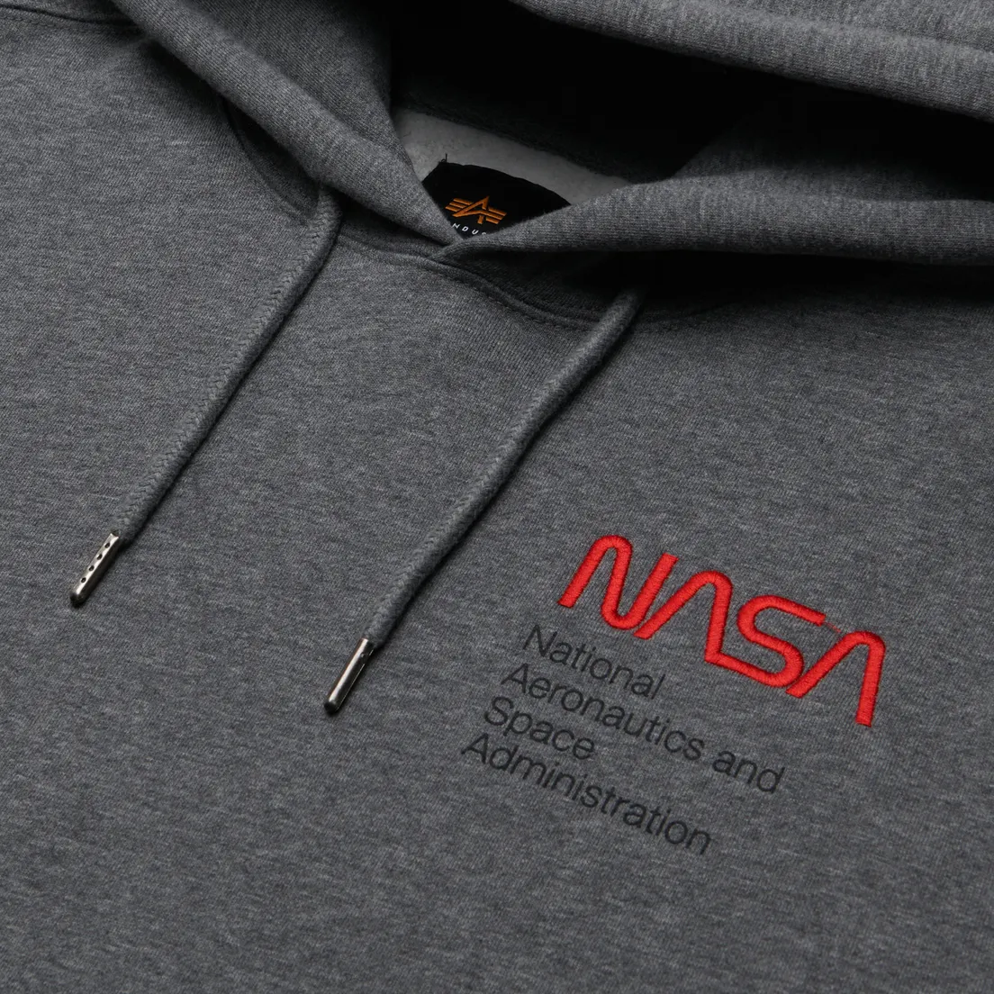 Alpha Industries Мужская толстовка NASA Worm Logo Hoodie