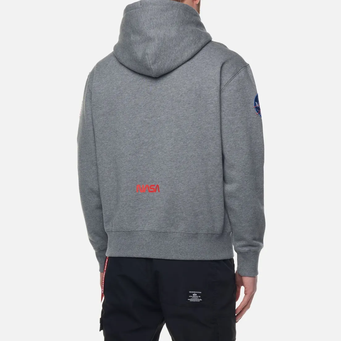 Alpha Industries Мужская толстовка NASA Worm Logo Hoodie
