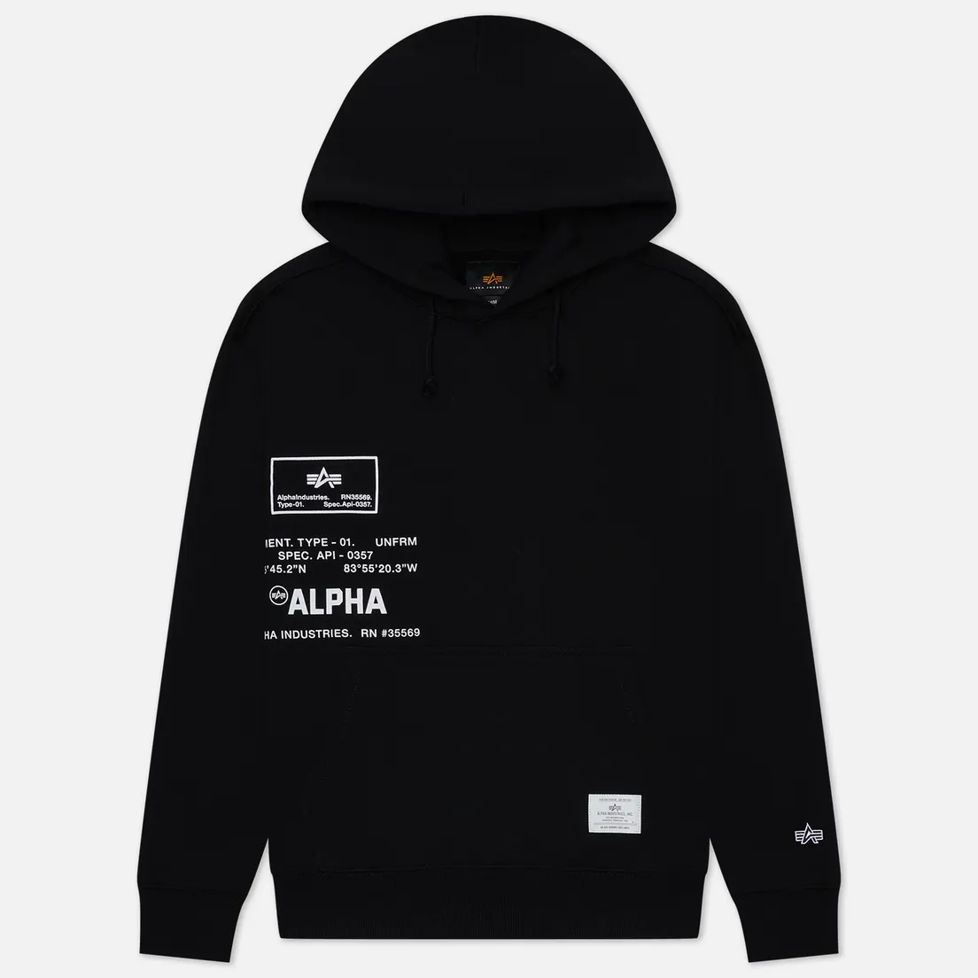Alpha Industries Мужская толстовка Quarter Zip Essential Spec Print Hoodie