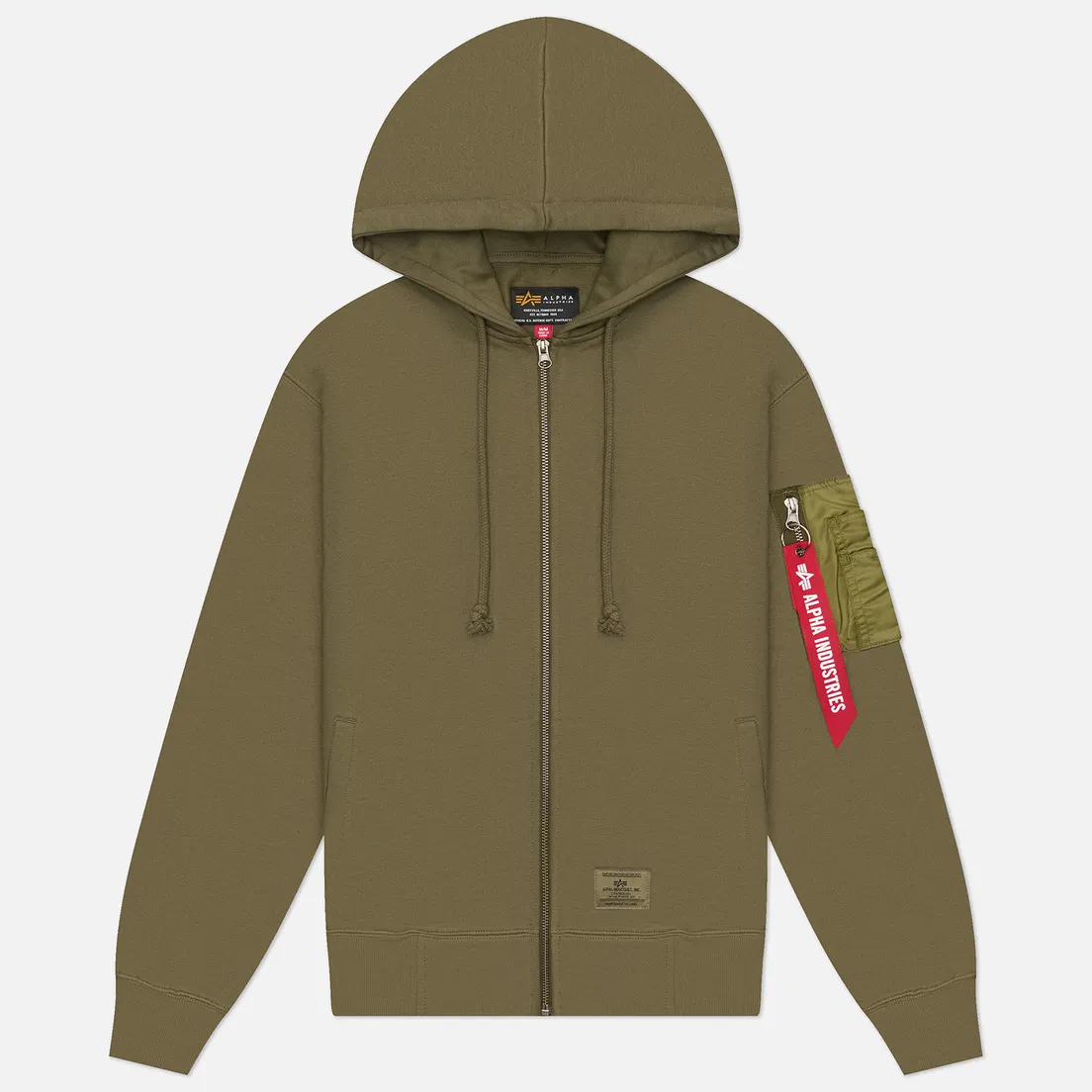Alpha Industries Мужская толстовка Utility Pocket Full Zip-Up