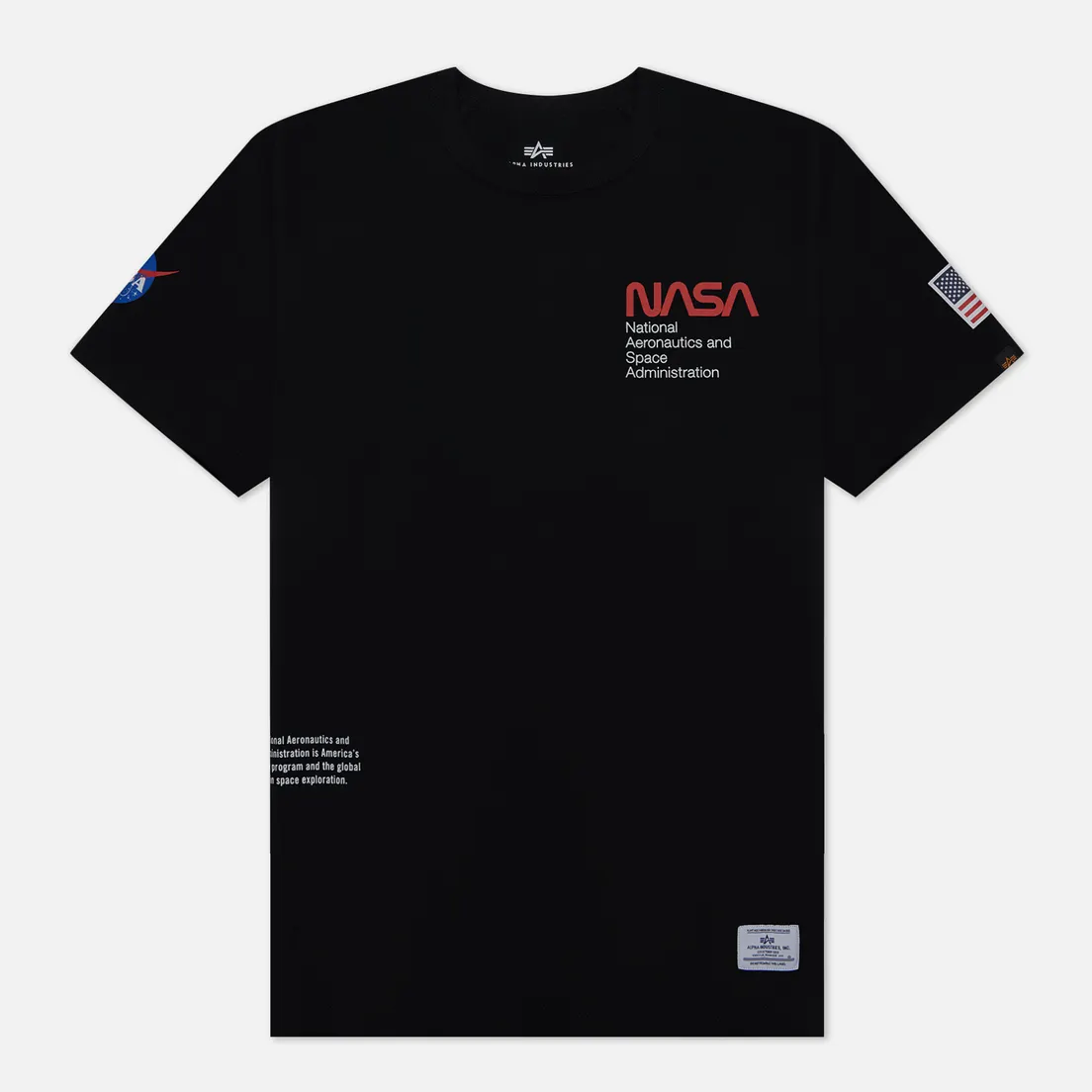 Alpha Industries Мужская футболка NASA Worm Logo
