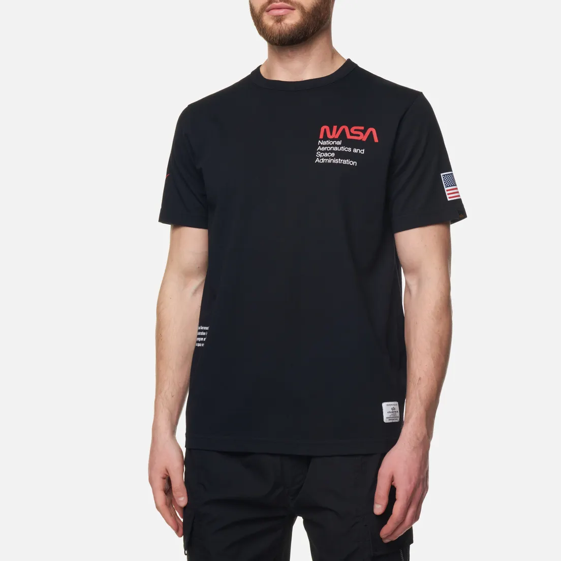 Alpha Industries Мужская футболка NASA Worm Logo