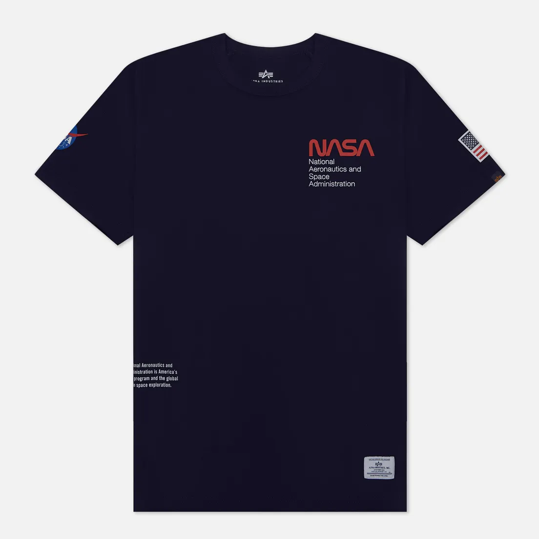 Alpha Industries Мужская футболка NASA Worm Logo