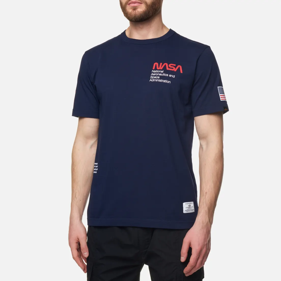 Alpha Industries Мужская футболка NASA Worm Logo