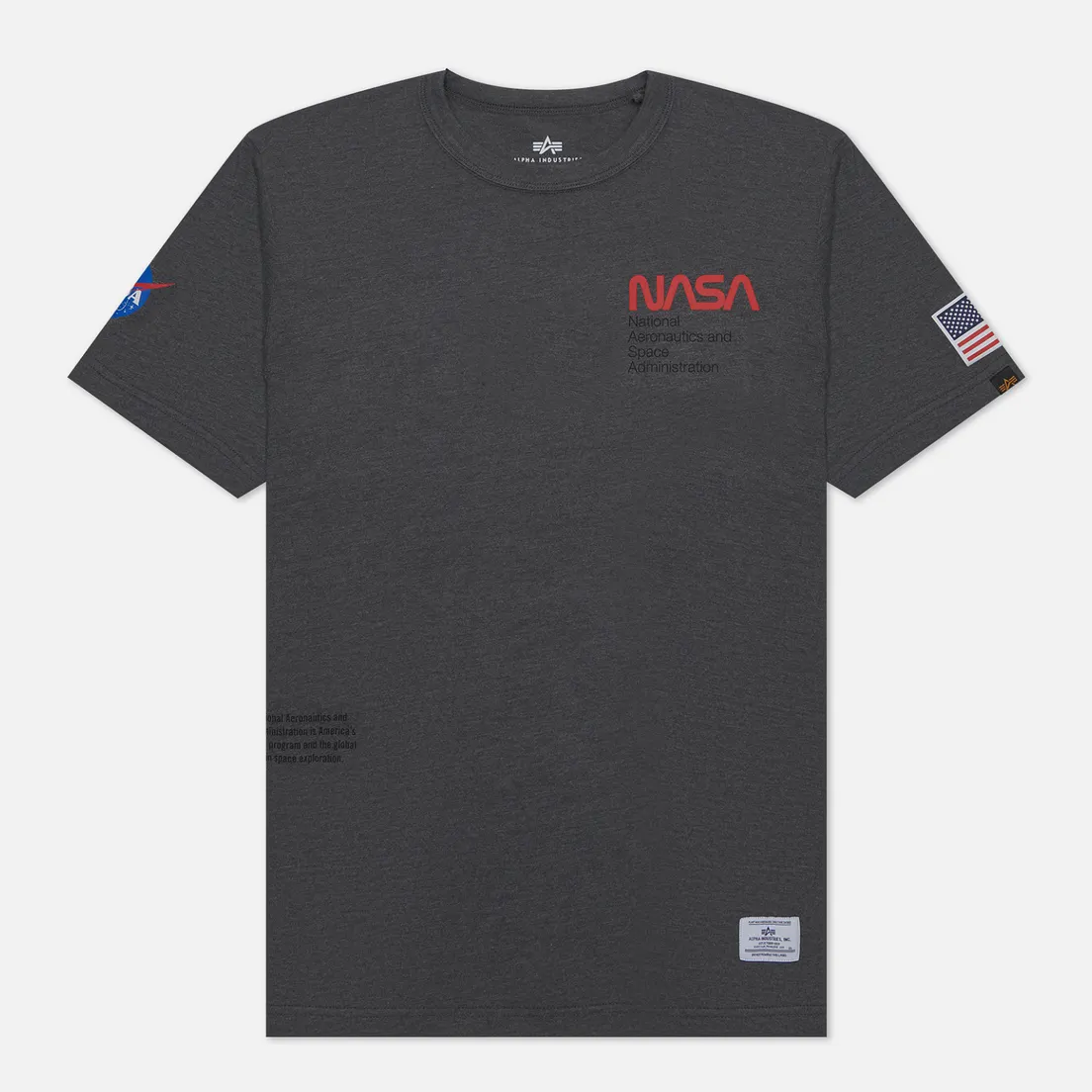 Alpha Industries Мужская футболка NASA Worm Logo