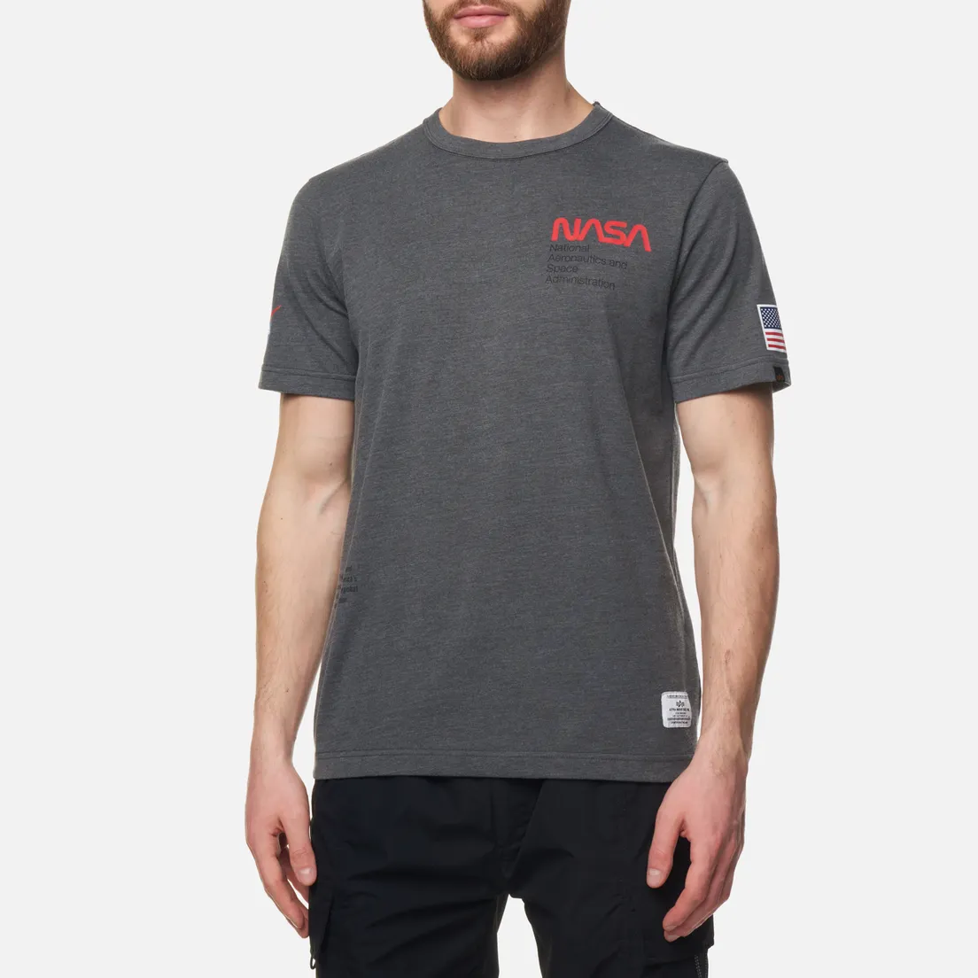 Alpha Industries Мужская футболка NASA Worm Logo