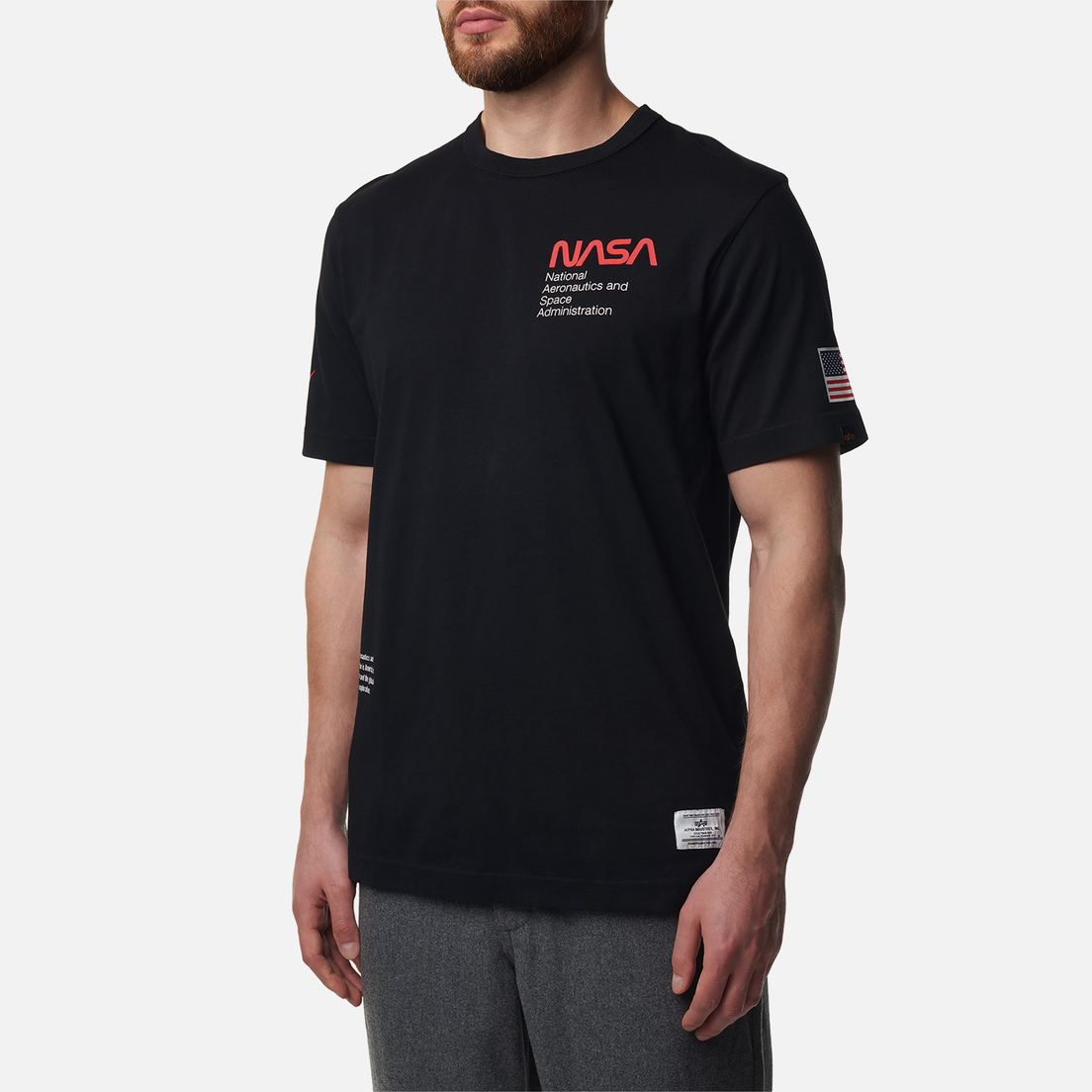 Alpha Industries Мужская футболка NASA Worm Logo Gen II
