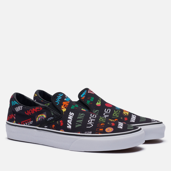 Мужские кеды Vans Classic Slip-On Disruptive Black/True White