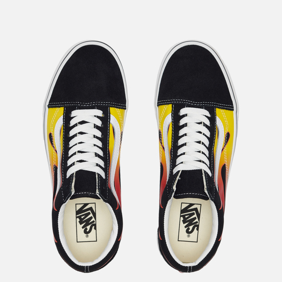 Кеды Vans Old Skool Flame Black/Black/True Whit