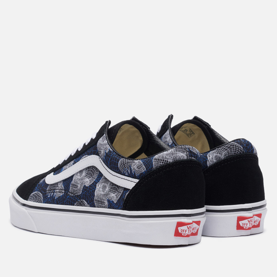 Мужские кеды Vans Old Skool Wireframe Skulls Black/True White