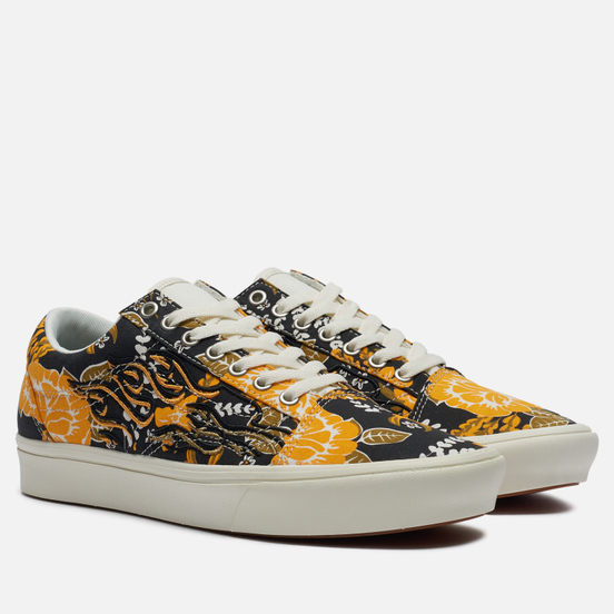 Мужские кеды Vans Comfycush Old Skool Classic Flame Embroidery Floral/Marshmallow