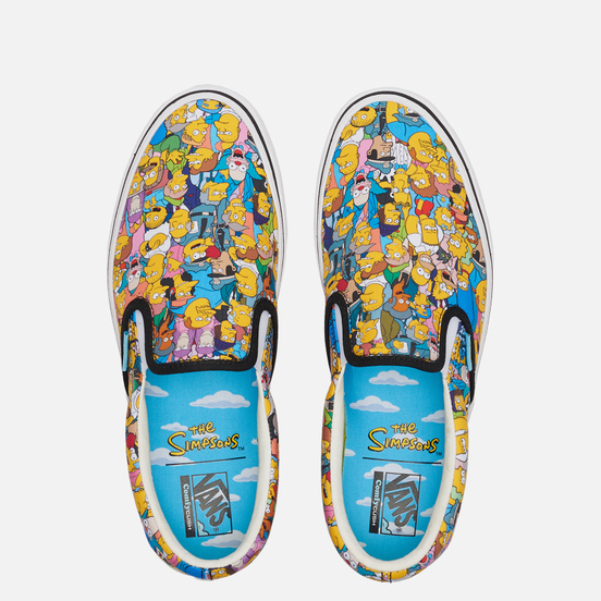 Мужские кеды Vans x The Simpsons UA Slip-On ComfyCush Springfield Yellow/White