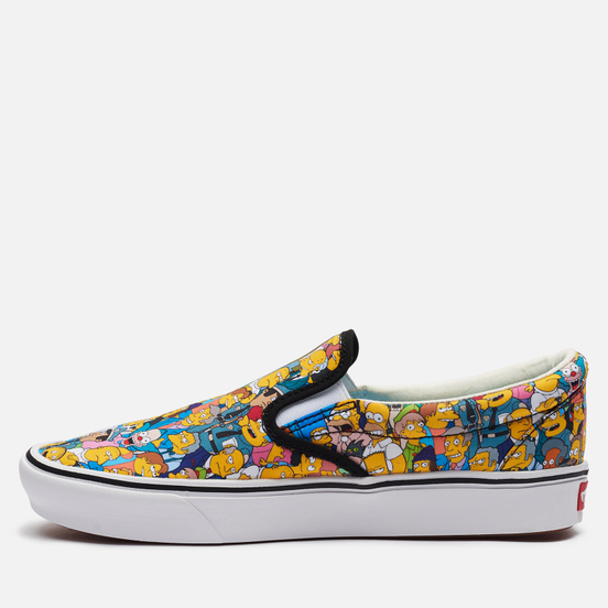 Мужские кеды Vans x The Simpsons UA Slip-On ComfyCush Springfield Yellow/White