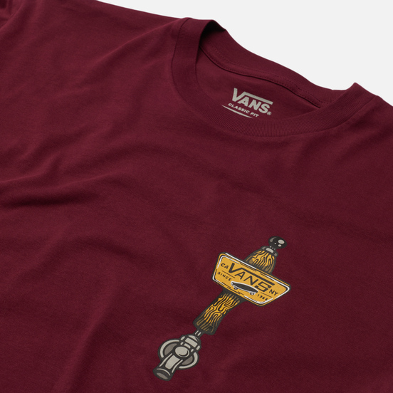 Мужская футболка Vans Off The Wall Tavern Burgundy