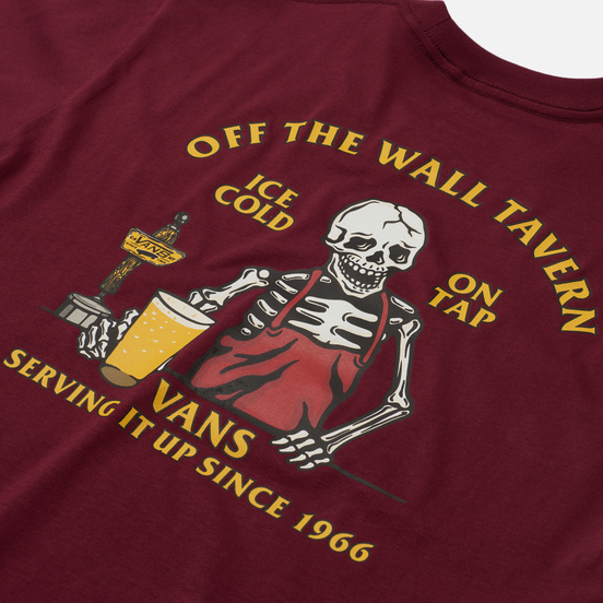 Мужская футболка Vans Off The Wall Tavern Burgundy