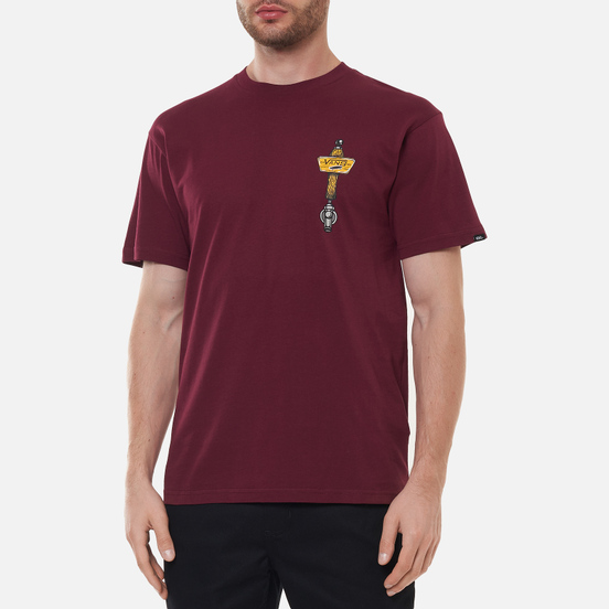 Мужская футболка Vans Off The Wall Tavern Burgundy