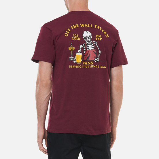 Мужская футболка Vans Off The Wall Tavern Burgundy