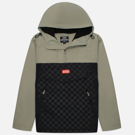 Мужская куртка анорак Vans x Napapijri Embossed Checkerboard Print, цвет серый, размер S