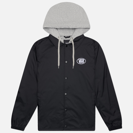 Мужская демисезонная куртка Vans Torrey Hooded Coaches, цвет чёрный, размер S
