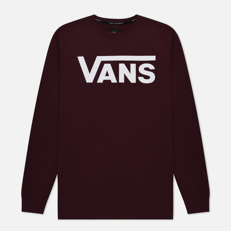 фото Мужская толстовка vans classic crew ii, цвет бордовый, размер xs