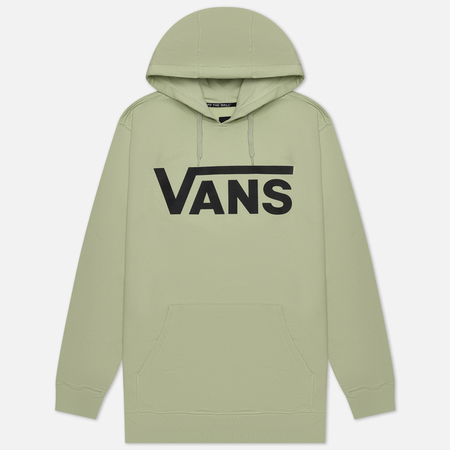 фото Мужская толстовка vans classic hoodie ii, цвет зелёный, размер s