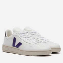 Мужские кроссовки VEJA V-10 Leather Extra White/Purple/Black