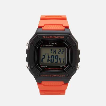 фото Наручные часы casio collection w-218h-4b2, цвет оранжевый