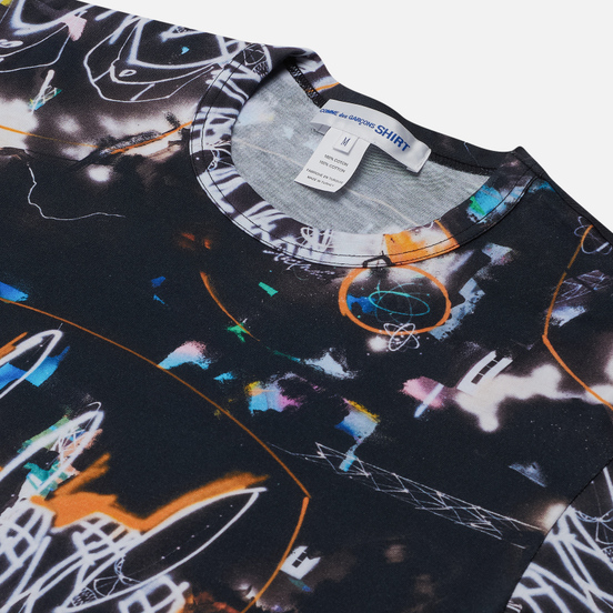 Мужская футболка Comme des Garcons SHIRT x Futura Print A Black
