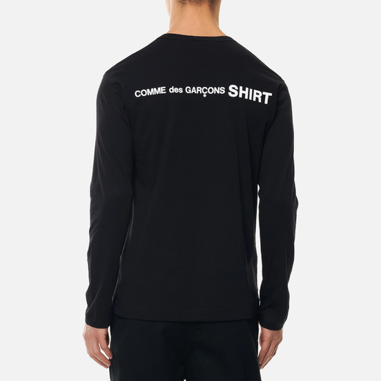 Мужской лонгслив Comme des Garcons SHIRT Logo Print Back Black