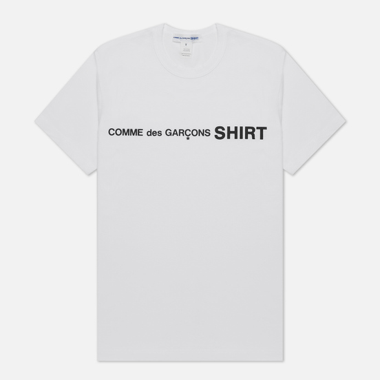 Мужская футболка Comme des Garcons SHIRT Logo Print Front White