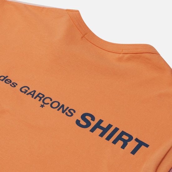 Мужской лонгслив Comme des Garcons SHIRT Color Block Crew Neck Orange/Mix