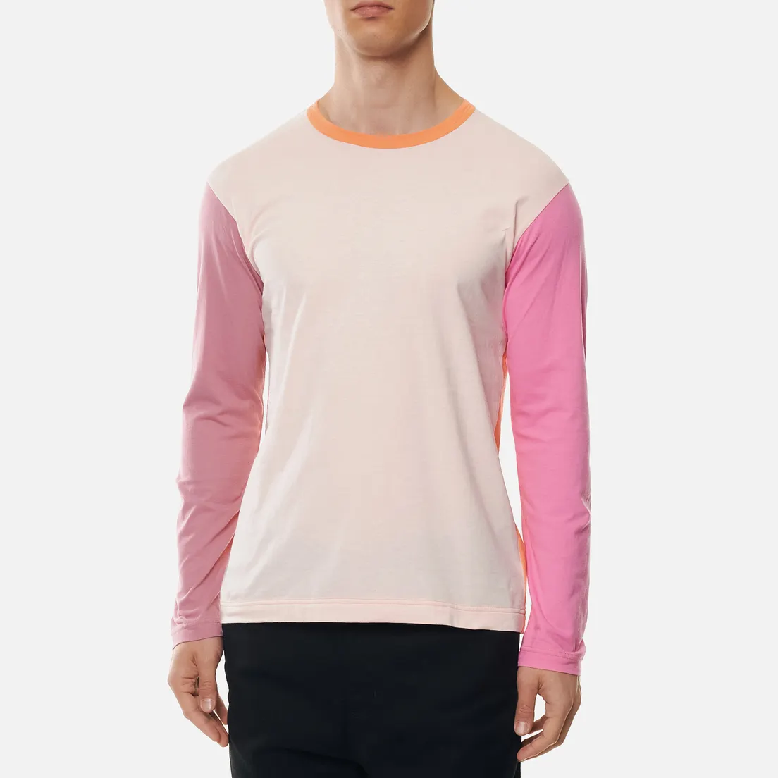 Comme des Garcons SHIRT Мужской лонгслив Color Block Crew Neck